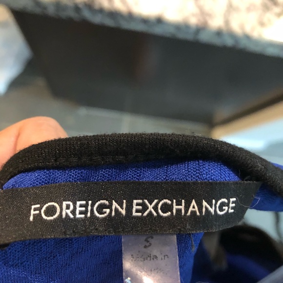 Foreign Exchange prom mini black/blue net dress - Picture 2 of 6